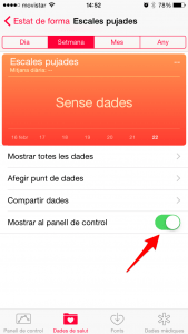 app health activar en panel