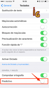 corrector -desactivar predictivo